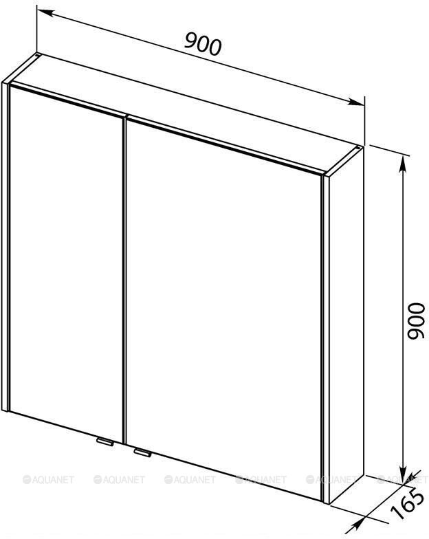 Зеркало-шкаф Aquanet Августа 90*90 белый 00210013