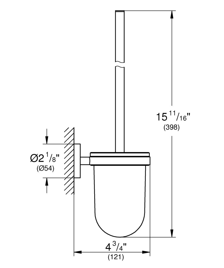 Grohe Essentials 40374BE1 туалетный ершик никель глянец