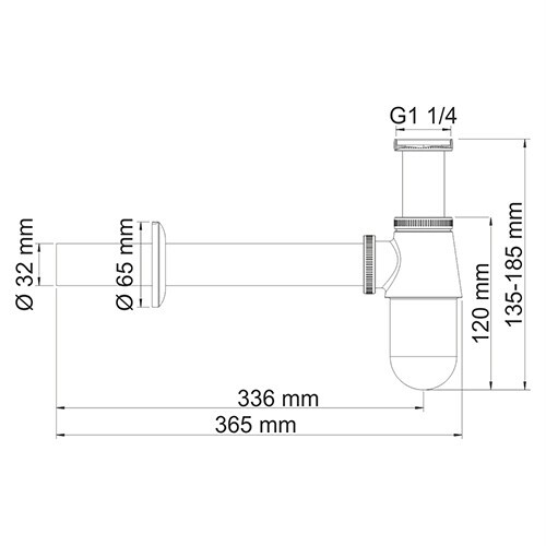 WasserKRAFT A071 сифон для раковины хром