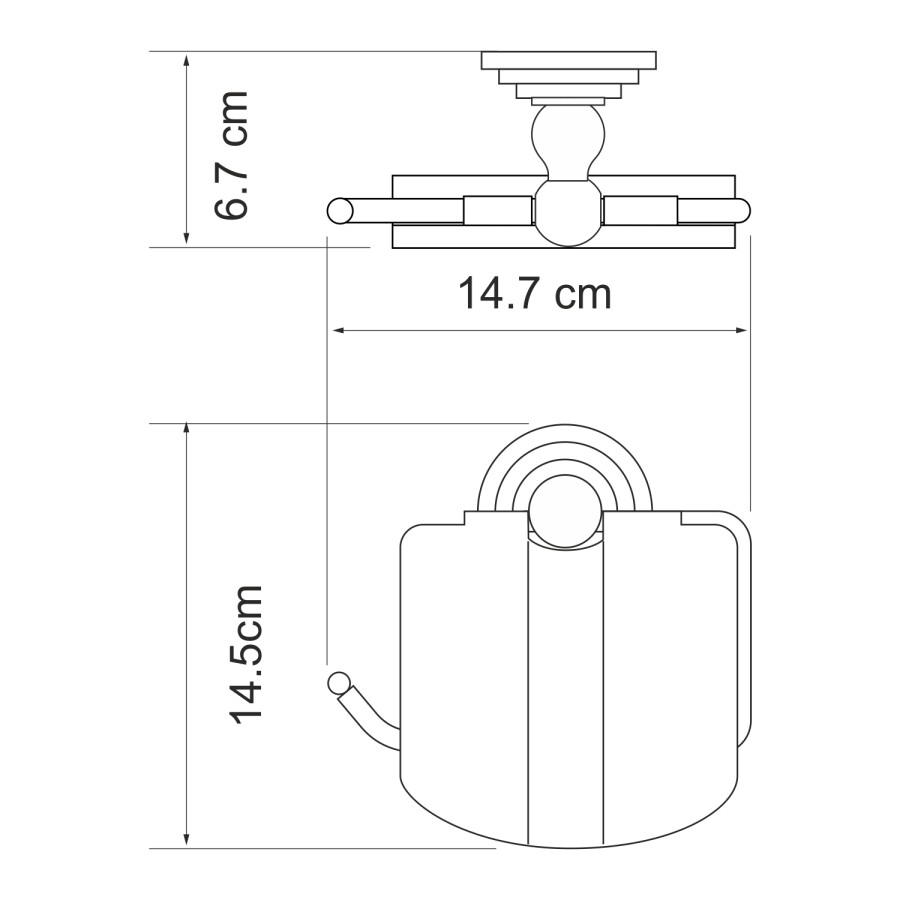 WasserKRAFT Ammer K-7025 держатель для туалетной бумаги хром