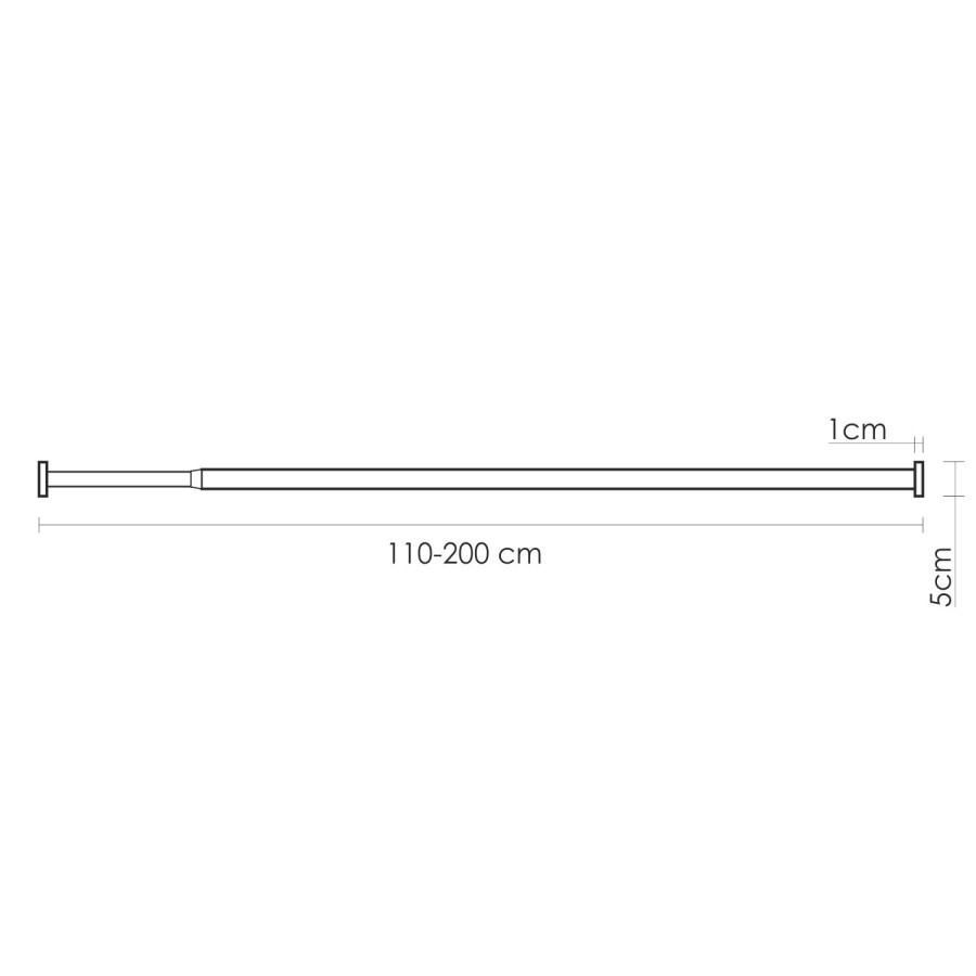 WasserKRAFT Kammel SC-831120 карниз для ванной белый 110-200 см