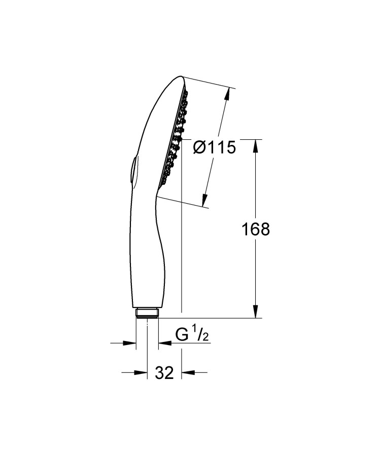 Grohe Power&Soul 27671LS0 ручной душ белая луна