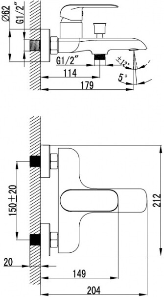 Iddis Calipso CALSB00I02WA смеситель для ванны белый/хром