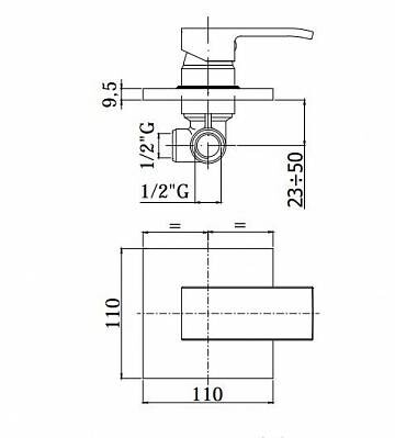 Paffoni Elle EL010CR/M смеситель для душа хром