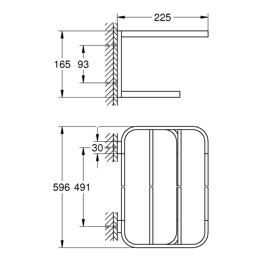 Grohe Selection 41066EN0 полка для полотенец никель матовый