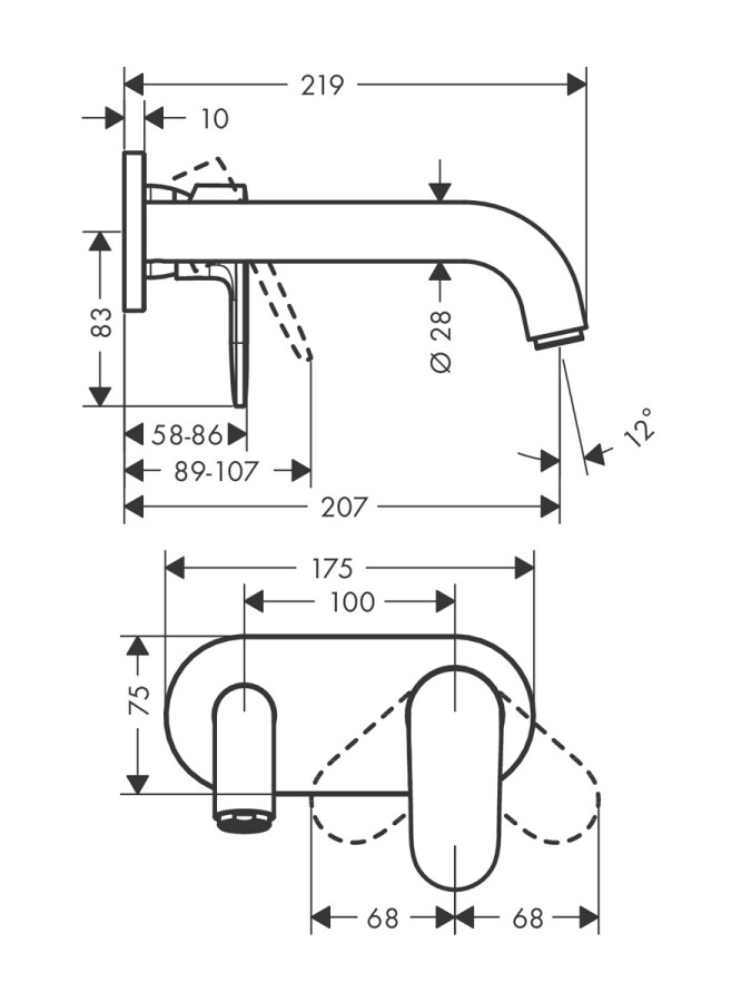 Hansgrohe Vernis Blend 71576000 смеситель для раковины хром