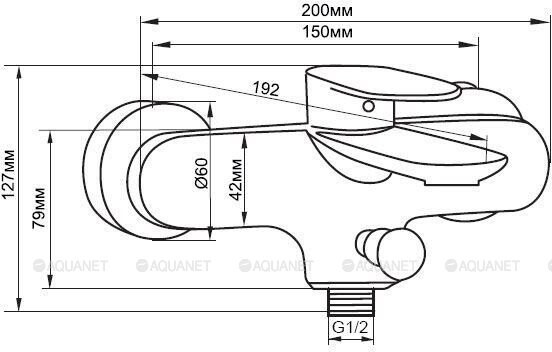 Aquanet Stark FF35273-2 смеситель для ванны хром