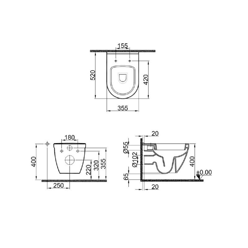 Kale Idea 2.0 унитаз безободковый с функцией биде и крышкой 310200100281+310200700032