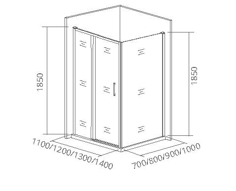 Bas Neo WTW+SP душевой уголок 120*90*185