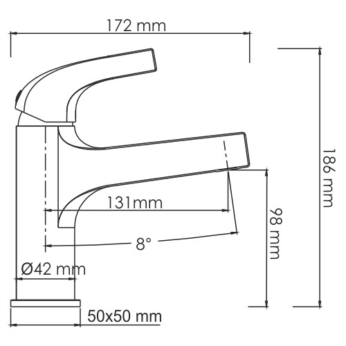 WasserKRAFT Sauer 7103 смеситель для раковины 35 мм