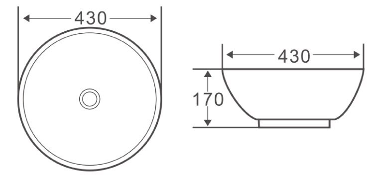 BelBagno BB1077 раковина накладная 43 см белая