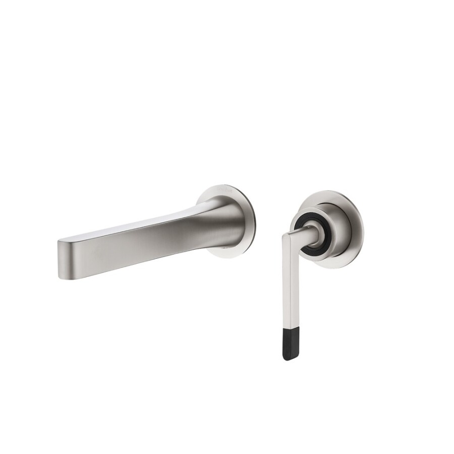 Смеситель для раковины из стены 2х-позиционный Boheme Duo Nickel Brush 165-NB