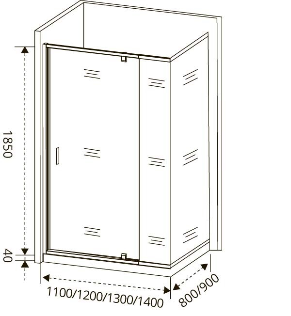 Bas Orion WTWPD+SP душевой уголок 130*80*185