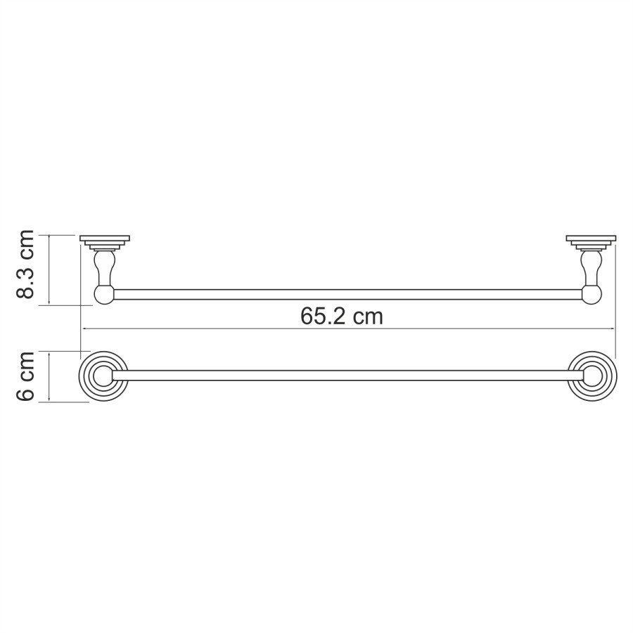 WasserKRAFT Ammer K-7030 полотенцедержатель хром