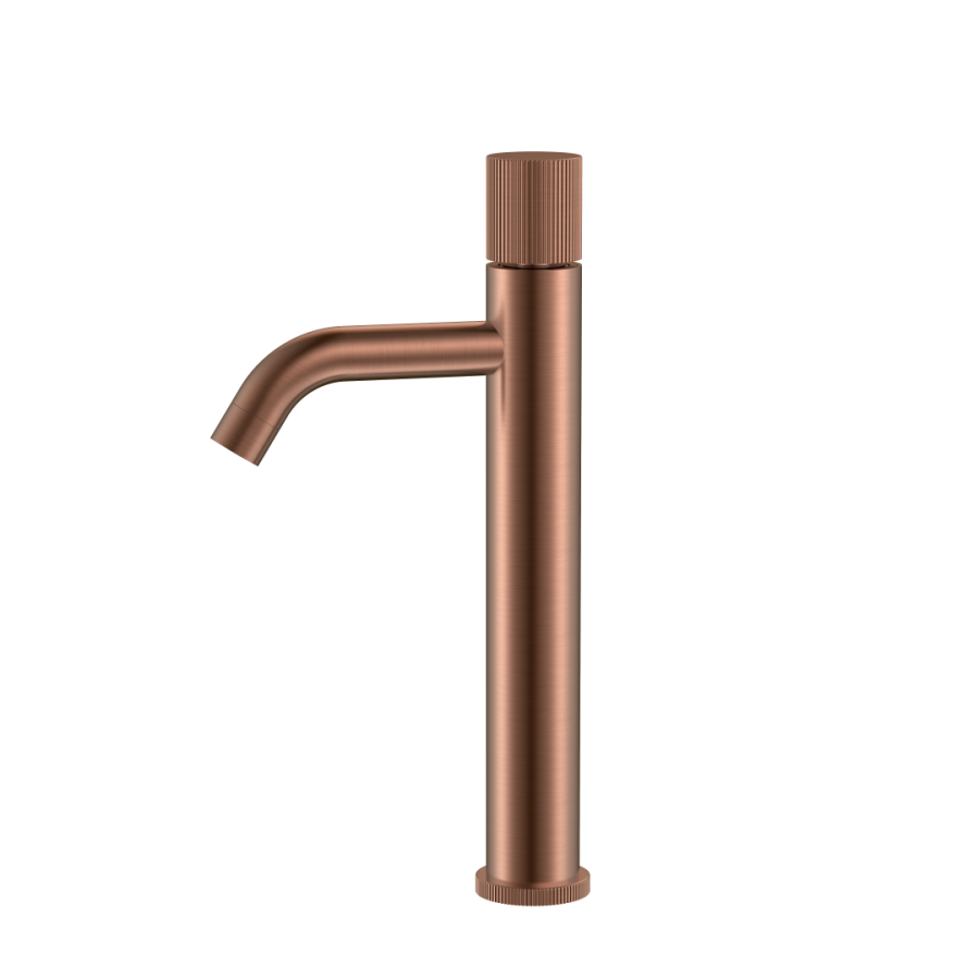 Смеситель для раковины высокий Boheme Stick ручка Linea Copper Brushed 122-CB.3