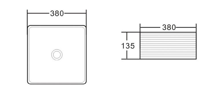 BelBagno BB1407 раковина накладная 38 см белая