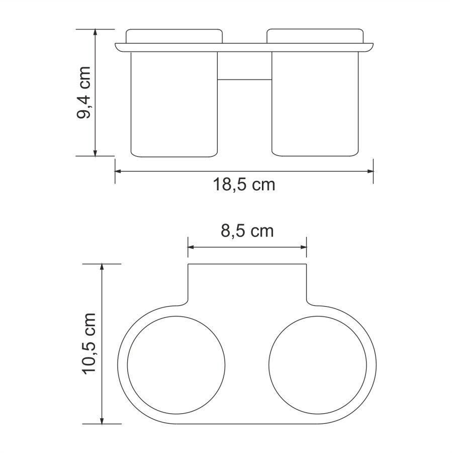 WasserKRAFT Kammel K-8328D стакан для зубных щеток хром