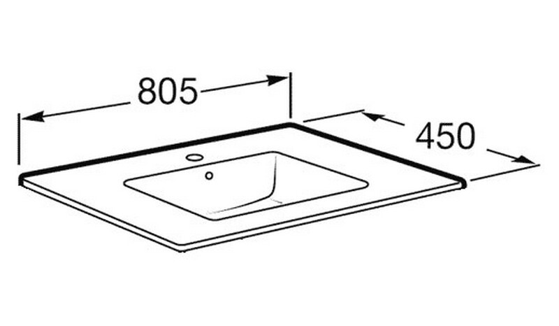 Roca Aneto 80 тумба 857430806 с раковиной Victoria-N 800 подвесная