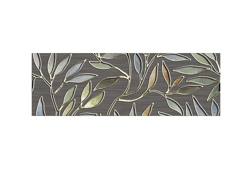 Уралкерамика Рида 20х60 см декор настенный серый веточка