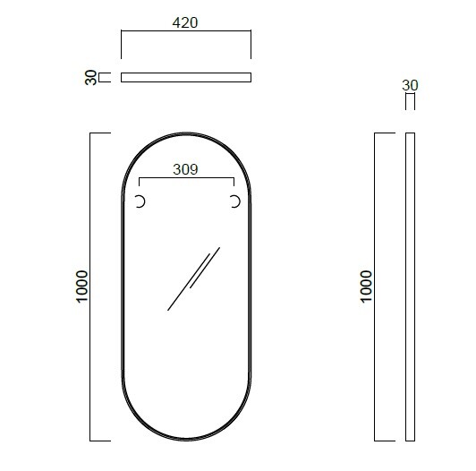 Зеркало Kerama Marazzi Cono 42 100 см CO.mi.42WHT