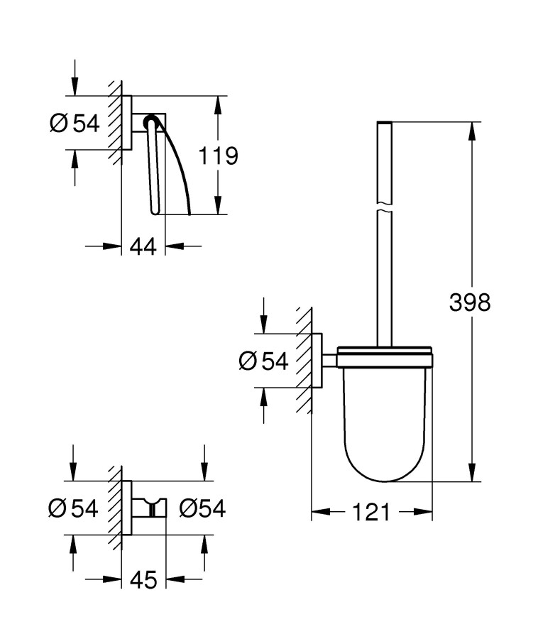 Grohe Essentials 40407DC1 набор аксессуаров суперсталь