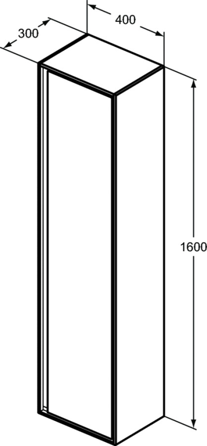 Ideal Standard Connect Air E0832B2 шкаф-пенал подвесной белый 40