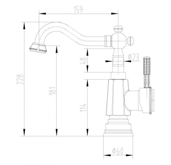 Lemark LM6604B Жасмин смеситель для кухни бронза