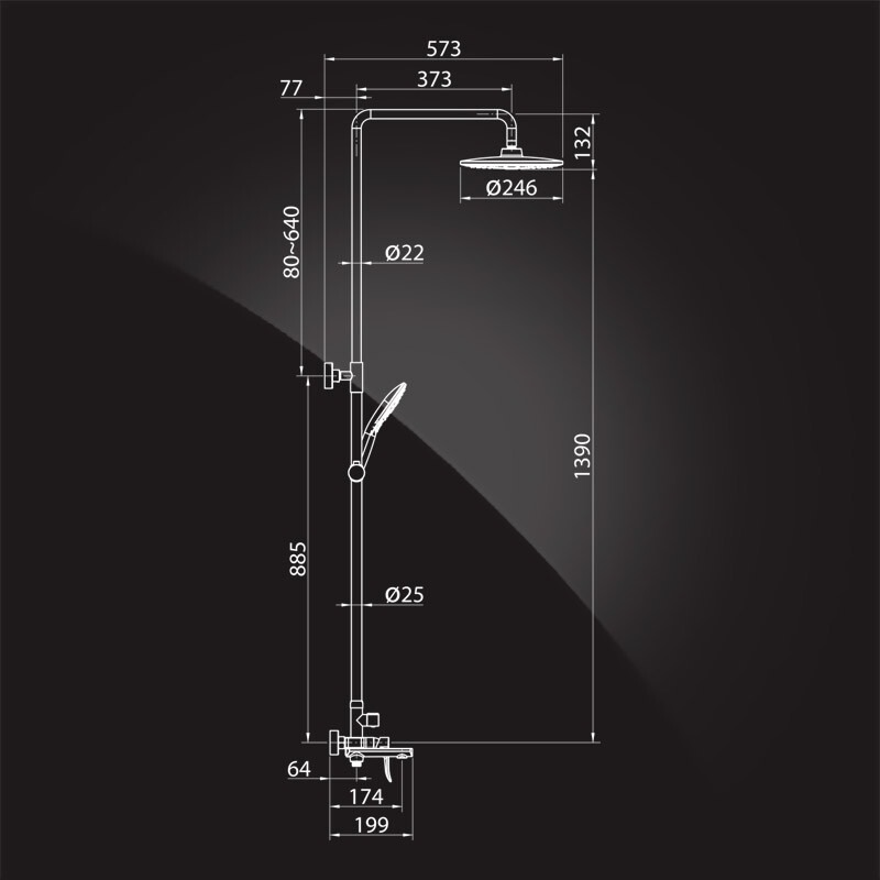 Elghansa Shower Set 2305599-2L (Set-20) Душевая система с изливом