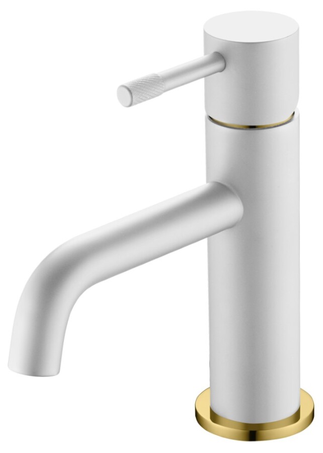 Смеситель для умывальника Boheme Uno Белый / Золото 461-WG