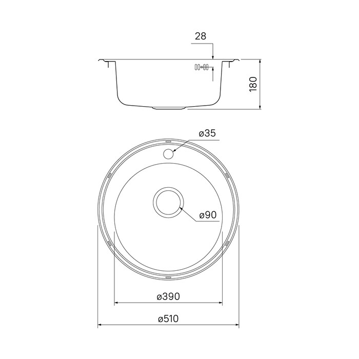 Iddis Basic Мойка, нержавеющая cталь, полированная BAS51P0i77