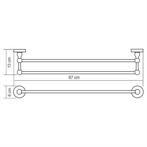 WasserKRAFT Diemel K-2240 полотенцедержатель хром