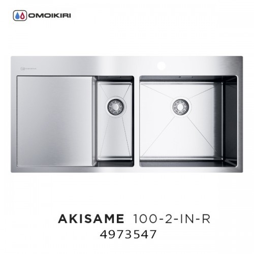 Omoikiri Akisame 100-2-IN-R 4973547 кухонная мойка нержавеющая сталь 100x51см