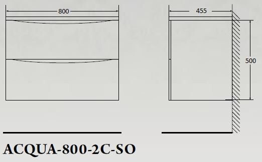 BelBagno Acqua 80 см тумба под раковину ACQUA-800-2C-SO-RVB подвесная