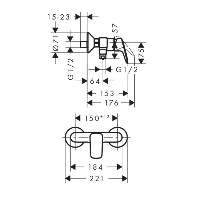 Смеситель для душа Hansgrohe Logis 71600000