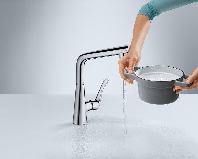 Hansgrohe Metris Select 14883800 смеситель для кухни под сталь