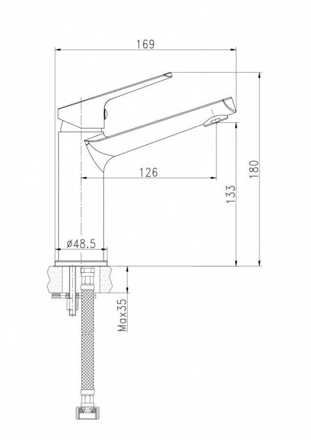 Cersanit Flavis A63037 смеситель для раковины хром