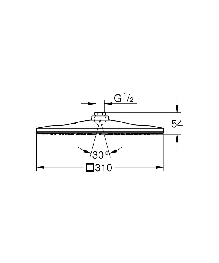 Grohe Rainshower 310 Mono 26567LS0 верхний душ белая луна