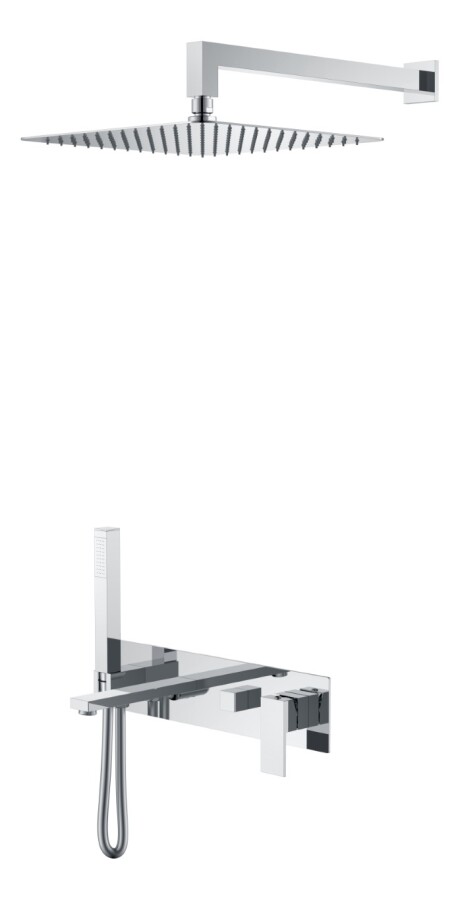 Душевая система с изливом Boheme Qubic Chrome 474-CR