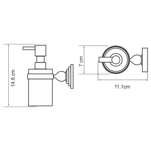 WasserKRAFT Nau K-7799 дозатор жидкого мыла хром