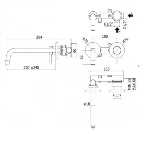 Paffoni Light LIG103CR/M смеситель для раковины хром