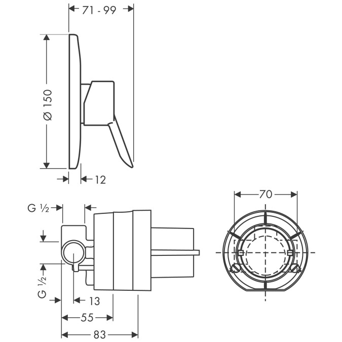 Смеситель для душа Hansgrohe Focus S 31764000