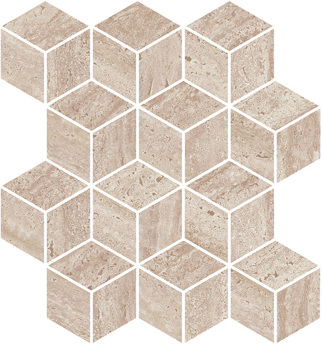 Керамическая плитка Декор Kerama Marazzi Прованс Про Травертин мозаичный бежевый матовый обрезной 34,5x37x0,9 KMD2MSM016BR