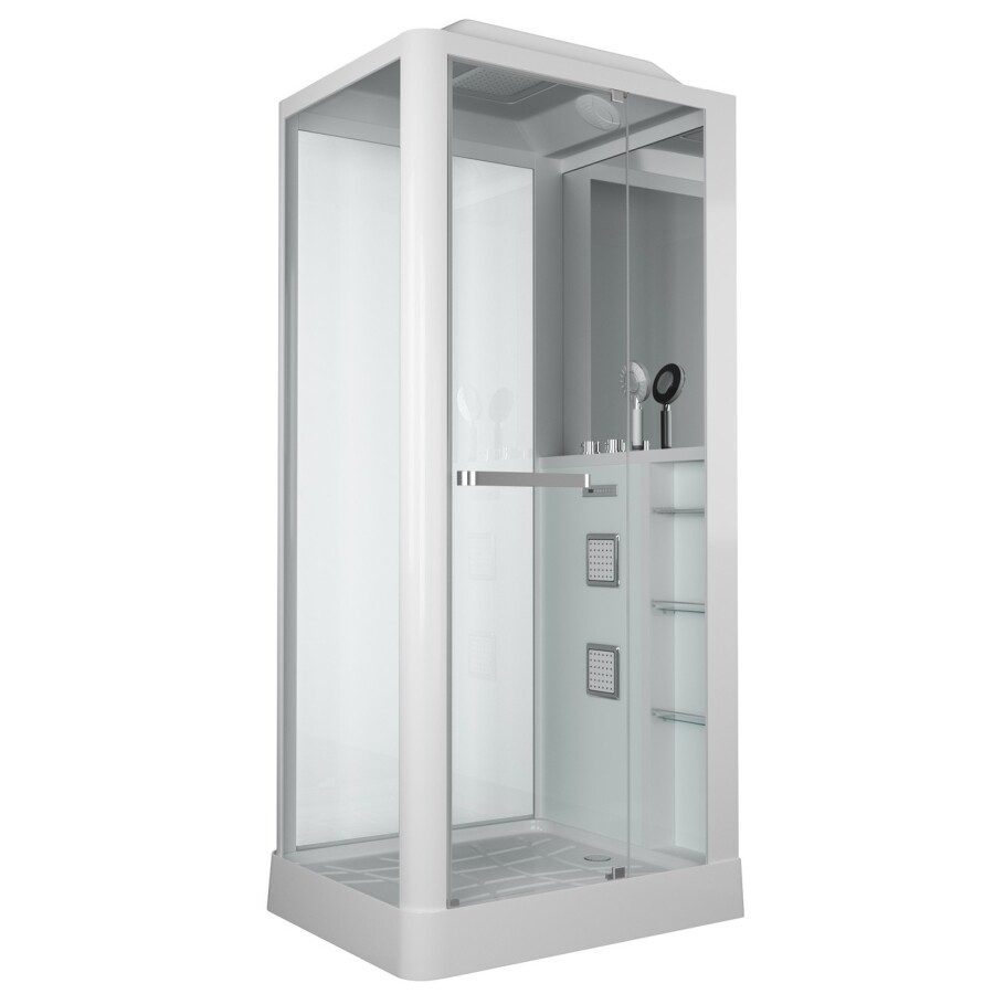 Душевая кабина Grossman Alba GR122 (80x100x225) дверь распашная,3 места