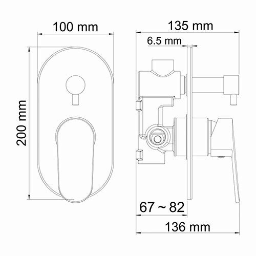 WasserKRAFT Donau 5341 смеситель для ванны хром