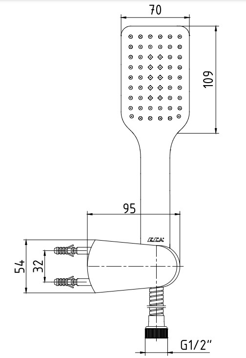 E.C.A. Tiera 102117342C1EX ручной душ