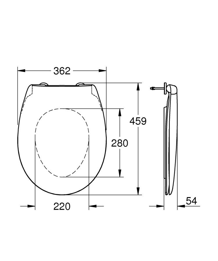 Grohe Bau Ceramic 39493000 сиденье для унитаза с микролифтом