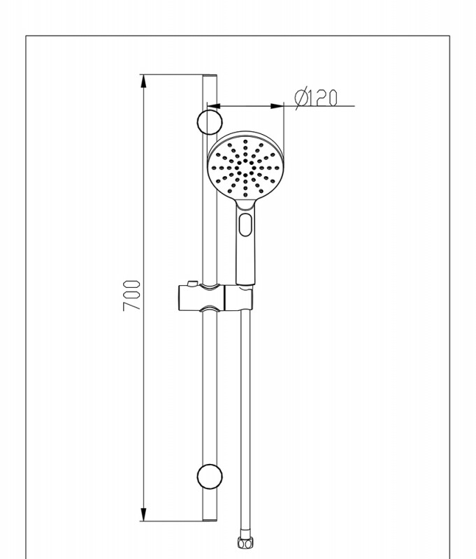 Bravat Source D171BW-ENG душевой гарнитур черный