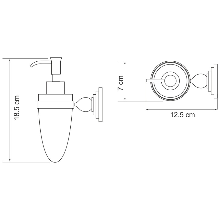 WasserKRAFT Ammer K-7099 дозатор жидкого мыла хром