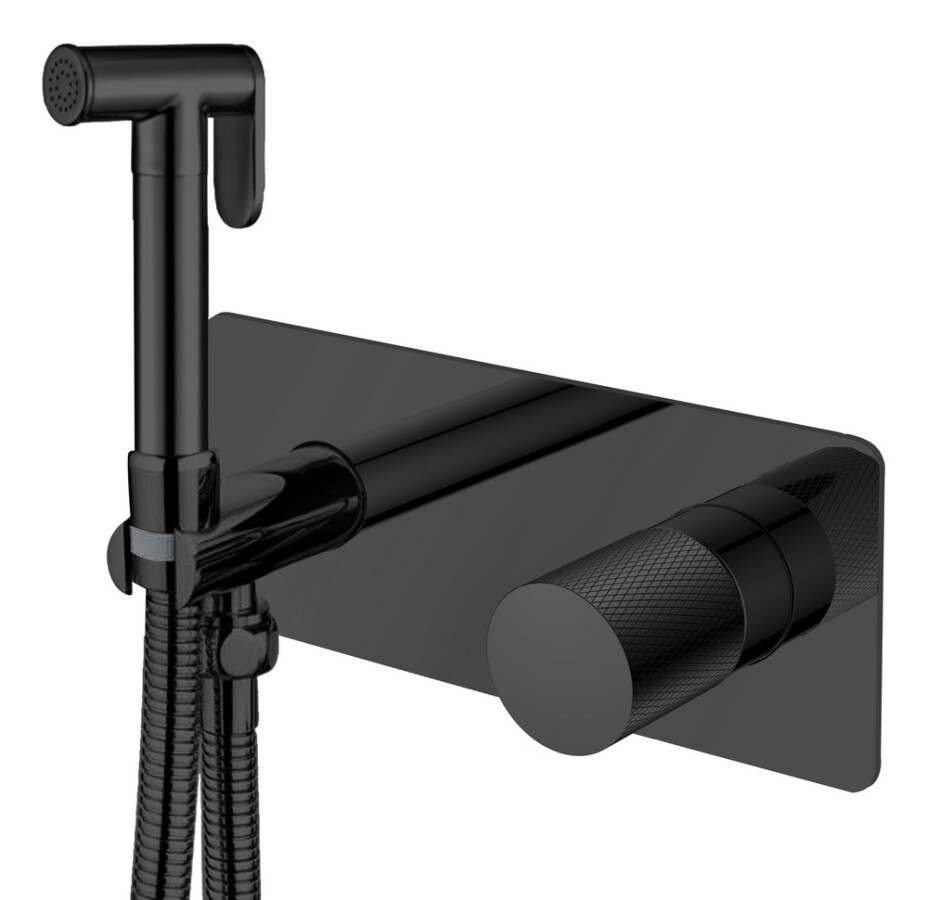 Гигиенический душ со смесителем Boheme Stick ручка Touch Черный матовый 127-BB.2