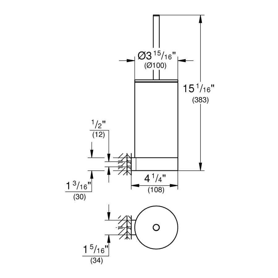 Grohe Selection 41076DA0 туалетный ершик теплый закат глянец